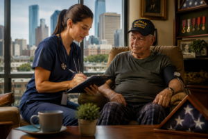Read more about the article Veteran Home Health in Houston: Serving Those Who Served With the Clinical Depth They Deserve